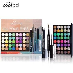 Popfeel Eye Shadow Palette Of 40 Various Colors With Tools